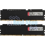 Оперативная память Kingston Fury Beast, DDR5, 32Gb (2x16Gb), 6400MHz, CL32, DIMM, с радиатором, черный