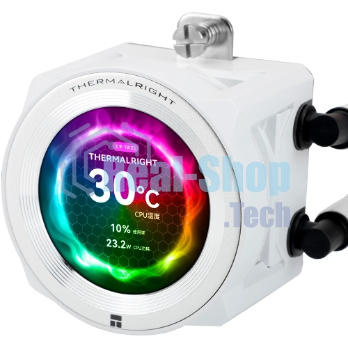 Система жидкостного охлаждения Thermalright Core Vision 360 (360mm, LED, White, ARGB/Fans: 3x120mm, 72.37CFM, 27.7dBA, 2000RPM/Pump height 66mm, Rad thickness 27mm/S: 1700, 1200, 1851, 115X, 2011, 2066, AM5, AM4)