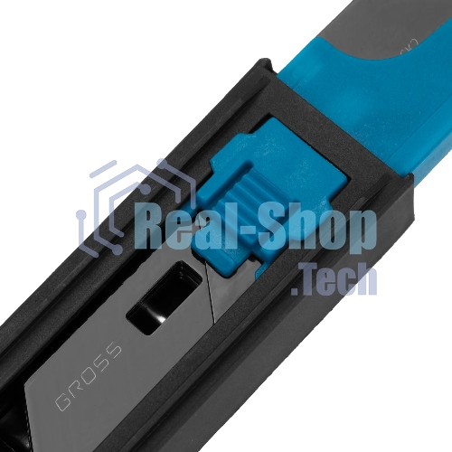 Лезвия Gross 79377, 19 мм, SK2 Black, трапециевидные, выдвижной пластиковый пенал, 10 шт.