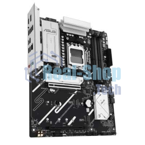 Материнская плата ASUS PRIME B850-PLUS, AM5, AMD B850, 4xDDR5, 4xSATA, 3xM.2, 1xPCIe 5.0 x16, 1xPCIe 4.0 x16, 1xDP, 1xHDMI, 1x2.5Gb LAN, 4xUSB-A 10Gbps, 1xUSB-C 10Gbps, 2xUSB-A 5Gbps, 2xUSB-A 2.0, 3x3.5 мм, 7.1, ATX