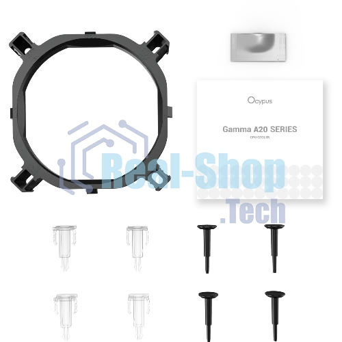 Кулер для процессора Ocypus Gamma A20 BK ARGB, 92mm FARGB FAN, Top FARGB Panel, 2 HEAT PIPES, 3-PIN, 1900 RPM, 21DBA, HYDRO BEARING, LGA115X/1200/1700/18XX, AM4/AM5
