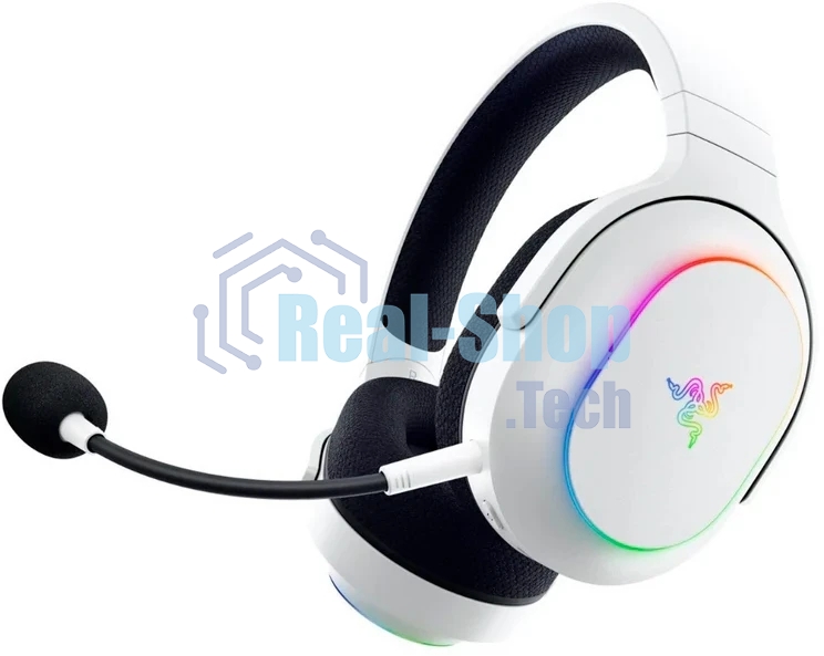 Гарнитура Razer Barracuda X Chroma белый, беспроводная, радиоканал, до 70 ч, съёмный микрофон, подсветка