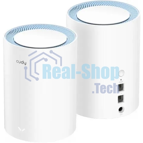 Бесшовный Mesh роутер Cudy M1200 (M1200 2-PACK) AC1200 Wi-Fi белый (упак.:2шт)