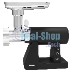 Мясорубка электрическая BBK MG3000 черный, 2500 Вт, 2.5 кг/мин, реверс, защита от перегрузки, металлический лоток, насадки - 7