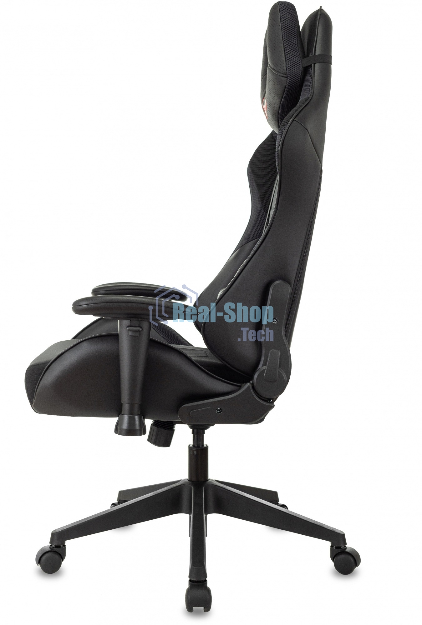 Кресло Бюрократ VIKING 4 AERO BLACK EDITION черный, экокожа, 120 кг, механизм качания