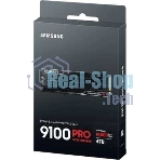 Накопитель SSD 4Tb Samsung 9100 PRO, M.2, PCI-E 5.0 x4, TLC 3D NAND R/W - 14800/13400 Mb/s с радиатором