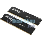 Оперативная память Kingston Fury Beast, DDR5, 32Gb (2x16Gb), 6400MHz, CL32, DIMM, с радиатором, черный