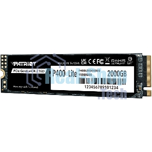 Накопитель SSD Patriot PCIe 4.0 x4 2Tb P400LP2KGM28H P400 Lite M.2 2280