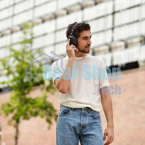 Беспроводные/проводные наушники Sennheiser Momentum 4 Wireless черный, полноразмерные, Bluetooth + Jack 3.5 мм, активное шумоподавление, до 60 ч