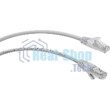 Шнур комм. Cabeus, кат. 5е, экр., F/UTP, RJ45/RJ45, LSZH, AWG24, 0.5м, серый