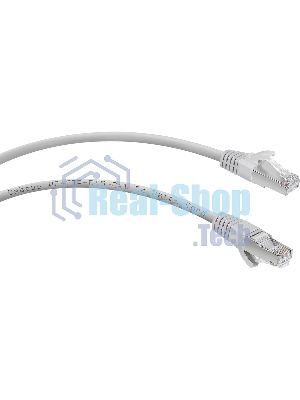 Шнур комм. Cabeus, кат. 5е, экр., F/UTP, RJ45/RJ45, LSZH, AWG24, 0.5м, серый