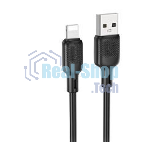 Кабель BOROFONE (6941991115530) BX113i 3m USB 2.4A для Lightning - 3м, черный