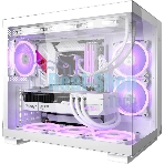 Компьютерный корпус без блока питания Case PCCooler C3T500 ARGB WH, Midi-Tower, TG, 6x120мм ARGB, 1xUSB-C 3.1 + 2xUSB-A 3.0, ATX, mATX, mITX белый