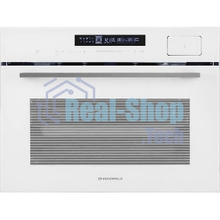 Духовой Шкаф электрический с паром Maunfeld MCMO5016STGW, 50л, дверца с 2 стеклами, белый