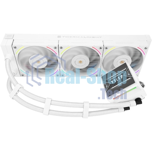 Водяное охлаждение для процессора Thermalright Hyper Vision 360 (360mm, LED, White, ARGB/Fans: 3x120mm, 69CFM, 27dBA, 2150RPM/Pump height 68mm, 6400RPM, Rad thickness 27mm/S: 1700, 1200, 1851, 115X, 2011, 2066, AM5, AM4)