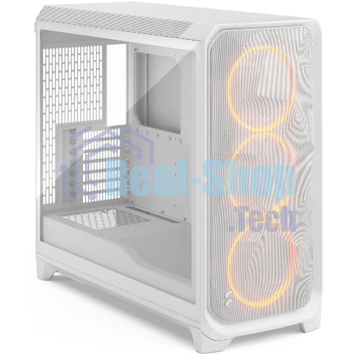 Корпус Fractal Design Meshify 3 XL White RGB TG Clear Tint, Midi-Tower, белый, 3 x 140 мм