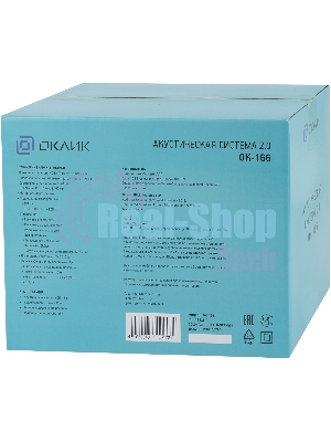 Акустическая система Oklick OK-166 BT 2.0 черный 40Вт