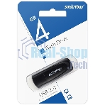Флешка USB Smartbuy Scout Black (SB004Gb2SCK), 4Gb, USB 2.0, R/W 10/7, черный