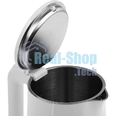 Электрочайник Centek CT-0005 белый, 1.7 л, 2200 Вт, скрытый нагревательный элемент