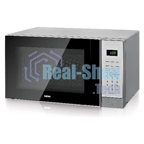Микроволновая печь BBK 20MWS-729S/BS серебристый/черный, 20 л, 700 Вт, переключатели - сенсор