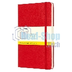 Блокнот Moleskine CLASSIC QP061R Large 130х210мм, 240 страниц, клетка, твердая обложка, фиксирующая резинка, красный