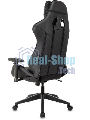 Кресло Бюрократ VIKING 4 AERO BLACK EDITION черный, экокожа, 120 кг, механизм качания