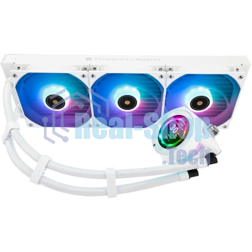 Система жидкостного охлаждения Thermalright Core Vision 360 (360mm, LED, White, ARGB/Fans: 3x120mm, 72.37CFM, 27.7dBA, 2000RPM/Pump height 66mm, Rad thickness 27mm/S: 1700, 1200, 1851, 115X, 2011, 2066, AM5, AM4)