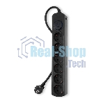 Сетевой фильтр Ippon BK-6-EU-3-16-B 3 м, 6 розеток, черный, коробка