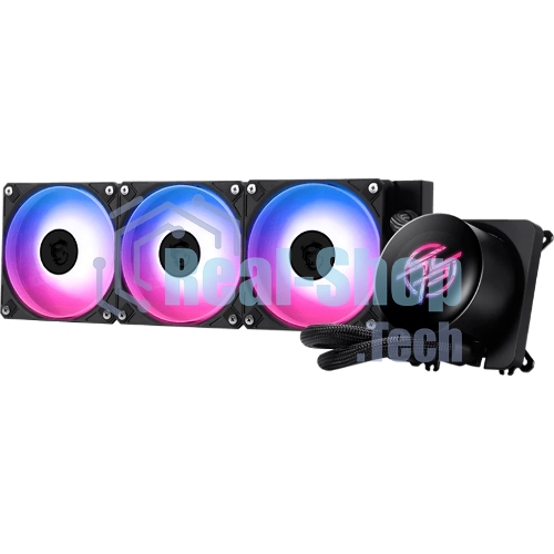 Система жидкостного охлаждения/ Water Cooling System MSI MPG CORELIQUID P13 360 (300W, 360мм, LED, Black, ARGB/ Fans: 3x120мм, 64.89CFM, 2050RPM/ Pump 20dBA, 3400RPM, Rad thickness 27мм/ S: 1851, 1700, AM5, AM4)