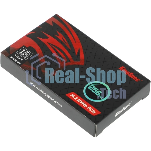 Накопитель SSD KingSpec NE-256, 256Gb, M.2 2280, PCIe 3.0 x4, NVMe, R/W 2000/1300