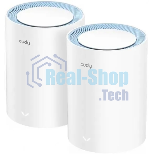 Бесшовный Mesh роутер Cudy M1200 (M1200 2-PACK) AC1200 Wi-Fi белый (упак.:2шт)