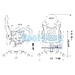 Кресло Бюрократ VIKING 6 KNIGHT BL FABRIC синий, ткань, 120 кг, механизм качания