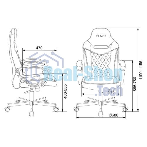 Кресло Бюрократ VIKING 6 KNIGHT BL FABRIC синий, ткань, 120 кг, механизм качания