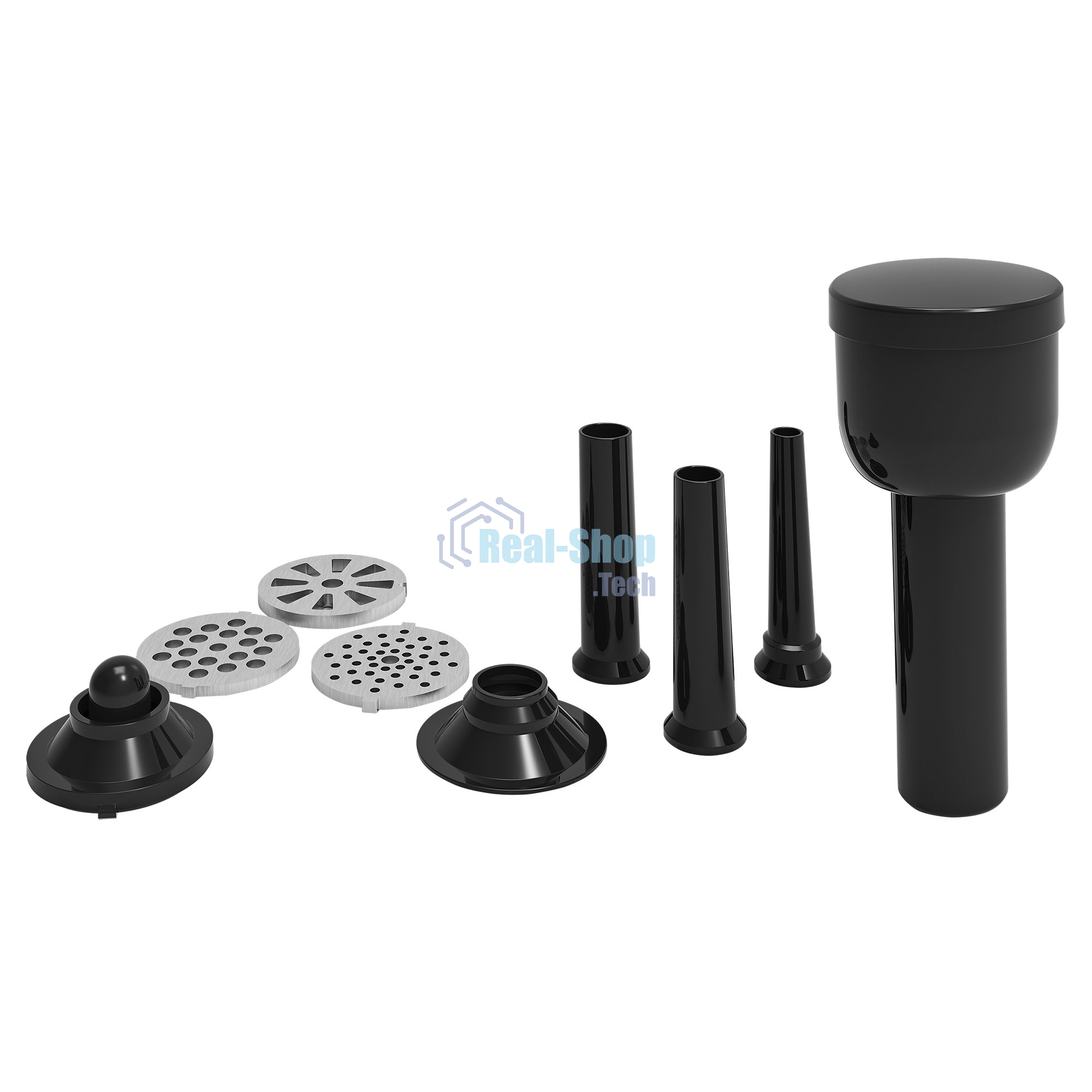 Мясорубка электрическая BBK MG3000 черный, 2500 Вт, 2.5 кг/мин, реверс, защита от перегрузки, металлический лоток, насадки - 7