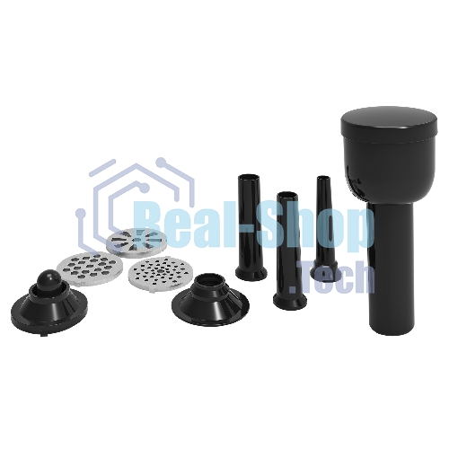 Мясорубка электрическая BBK MG3000 черный, 2500 Вт, 2.5 кг/мин, реверс, защита от перегрузки, металлический лоток, насадки - 7