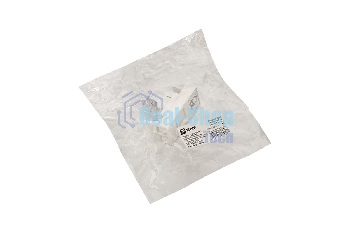 Розетка компьютерная RJ45 EKF PROxima, категории 5e (ширина 1 модуль) E1MK015E-135-10