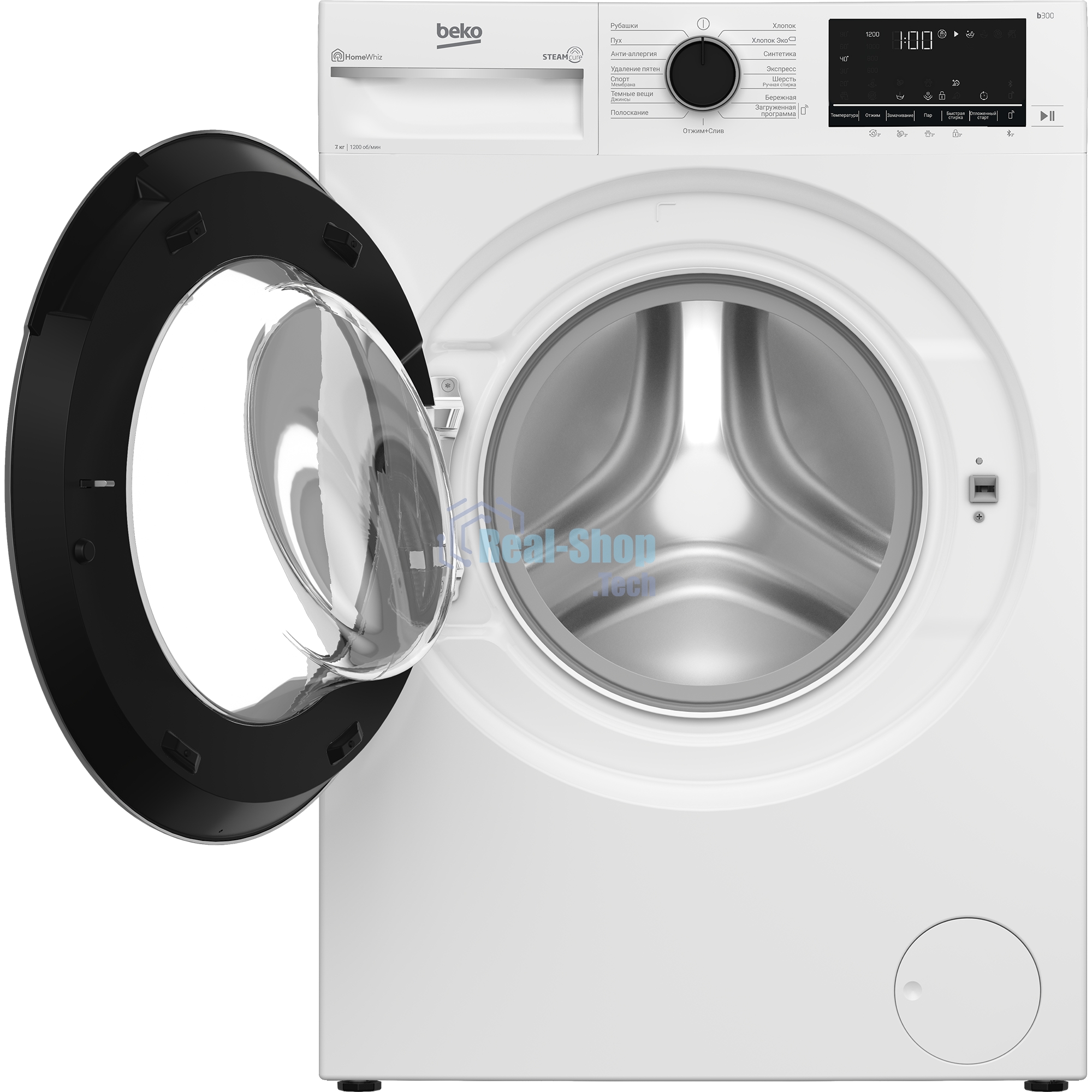 Стиральная машина Beko B3WFR572WC белая, загрузка фронтальная 7кг, 1200 об/мин., класс: A