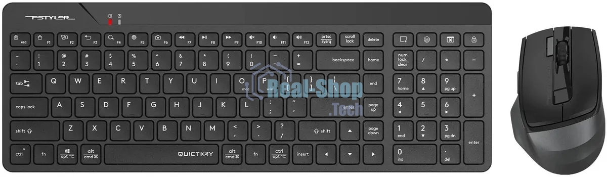 Комплект клавиатура+мышь A4Tech FG2400 Air2 беспроводной, USB, 2000 DPI, чёрный