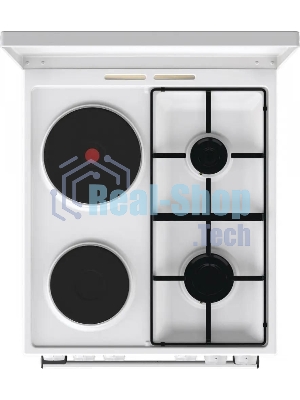 Плита комбинированная Gorenje GK5A12WG белый, конфорок 2 газовых и 2 электрических, духовка 68 л, 50 см x 85 см x 59.4 см