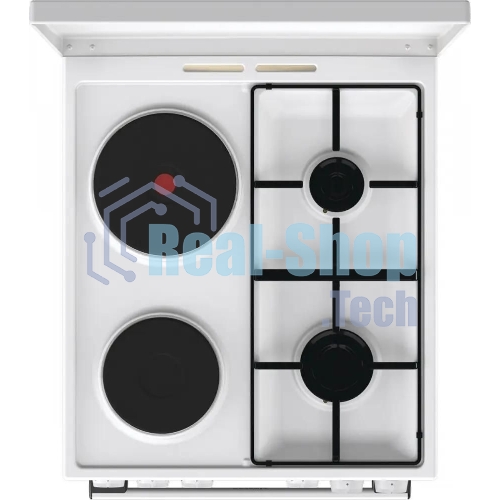 Плита комбинированная Gorenje GK5A12WG белый, конфорок 2 газовых и 2 электрических, духовка 68 л, 50 см x 85 см x 59.4 см