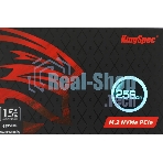 Накопитель SSD KingSpec NE-256, 256Gb, M.2 2280, PCIe 3.0 x4, NVMe, R/W 2000/1300