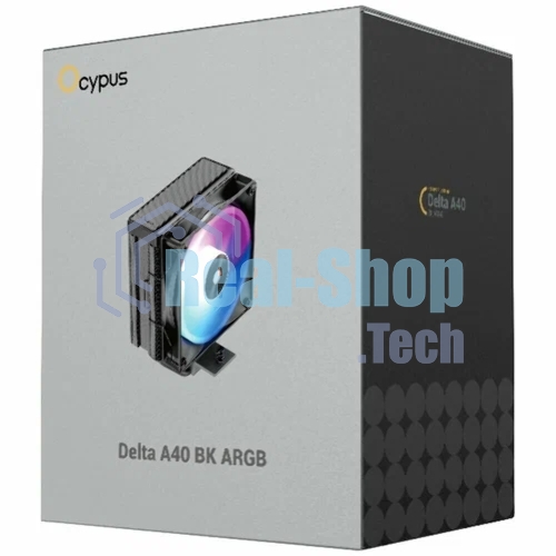 Кулер для процессора Cooler Ocypus Delta A40 BK ARGb Delta-A40-BK1NAWN00X-GL черный 120мм алюминий+медь 2000rpm 29db 4-pin 220W 156мм
