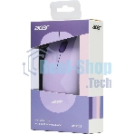 Мышь беспроводная Acer OMR205 фиолетовый, 1200 dpi, радиоканал, USB, кнопки - 3