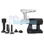 Мясорубка электрическая BBK MG3000 черный, 2500 Вт, 2.5 кг/мин, реверс, защита от перегрузки, металлический лоток, насадки - 7