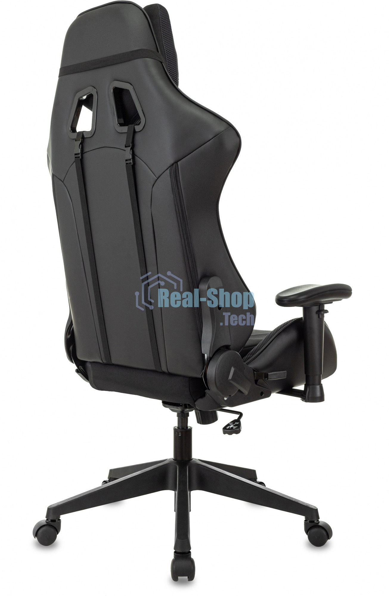 Кресло Бюрократ VIKING 4 AERO BLACK EDITION черный, экокожа, 120 кг, механизм качания