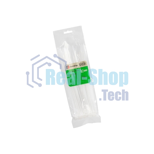 Нейлоновые стяжки Fortisflex КСС 4х250 белый 100 штук