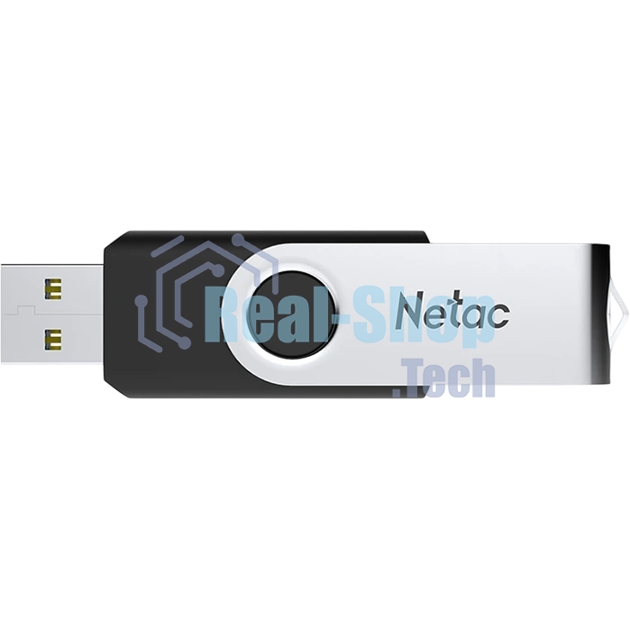 Флешка USB Netac U505 (NT03U505N-032G-32BK), 32Gb, USB 3.0, R/W 110/45, черный/серебристый
