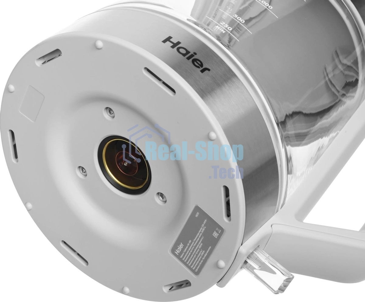Чайник электрический Haier HK-500 1.7л. 2200Вт серый/белый корпус: стекло/пластик (TD0029955RU)