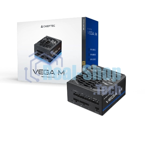 Блок питания Chieftec Vega M PPG-750-C (ATX 3.1, 750W, 80 PLUS GOLD, Active PFC, 135mm fan, Gen5 PCIe, Full Cable Management) Retail