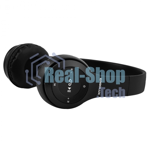 Беспроводные/проводные наушники Ergolux ELX-BTHP01-C02 черный, накладные, Bluetooth 5.0 + проводной, складная конструкция, до 6 ч